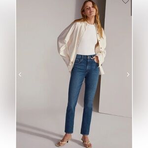 Favorite Daughter Valentina Super High Waisted Cigarette Ankle Jeans in Dallas